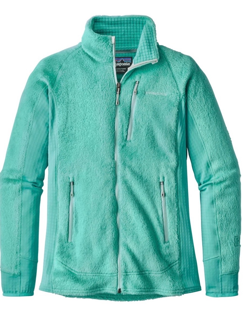 PATAGONIA R2 Regulator Jacket Fleece Full Zip Polartec Thermal Turquoise *flaw*